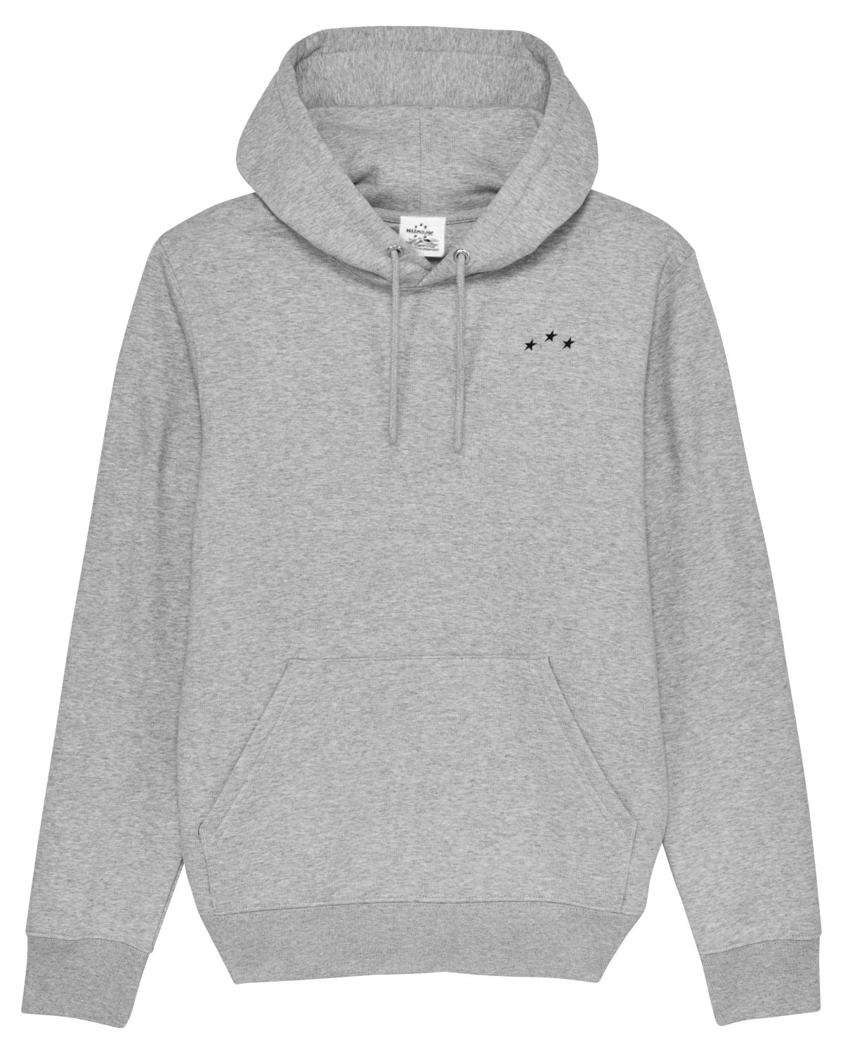 3 Stars Hoodie Grey Melange
