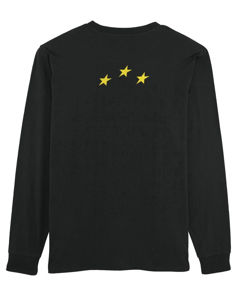 3 Stars Long Sleeve Tee Black