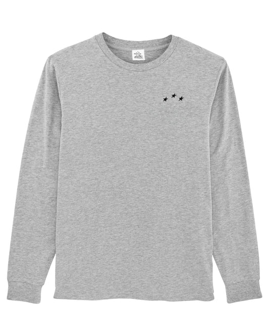 3 Stars Long Sleeve Tee Grey Melange